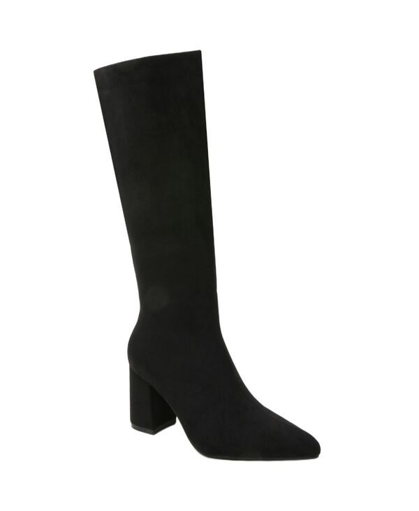 バーネス レディース シューズ ブーツ・レインブーツ ヒール BERNESS Womens Adele Block Heel Knee High Boots Black ブラック
