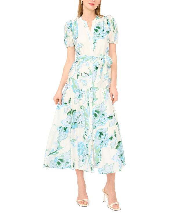 ヴィンスカムート レディース トップス ワンピース Vネック ミディ Vince Camuto Womens VNeck Belted Midi Dresserenity