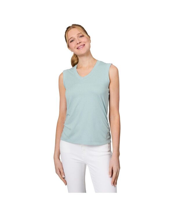 フリー カントリー レディース トップス タンクトップ Vネック Free Country Womens Microtechill VNeck Tank Top Green tea グリーン