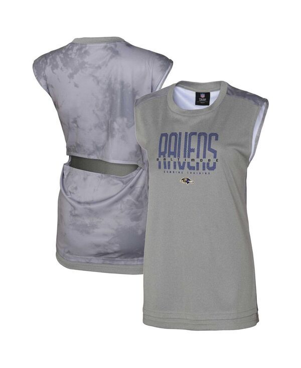 アウタースタッフ レディース トップス タンクトップ Outerstuff Womens Gray Baltimore Ravens No Sweatank Top Gray グレー