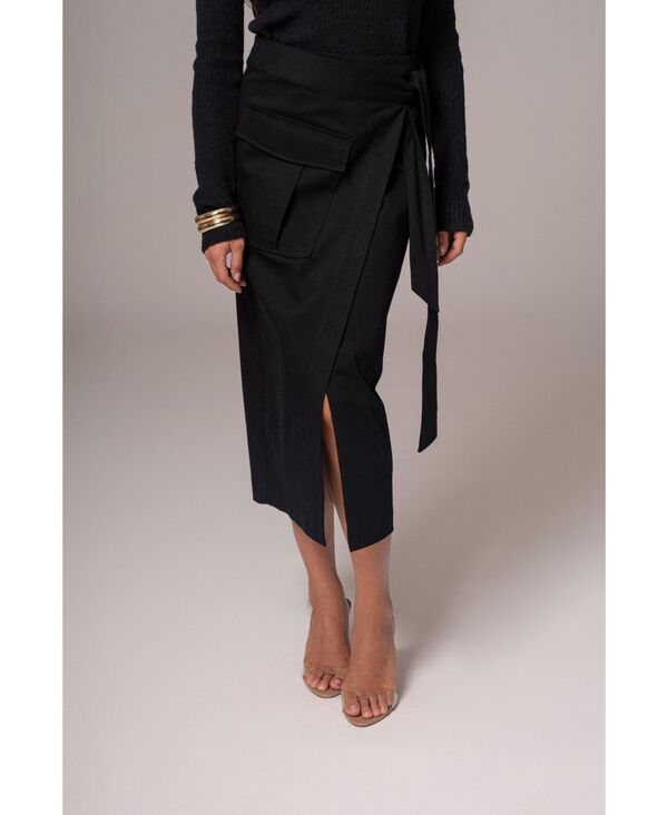ジェイラックスレーベル レディース ボトムスカート JLUXLABEL City Life Cargo Skirt Black ブラック