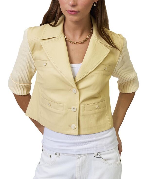 セントラルパークウェスト レディース アウター ジャケット・ブルゾン セーター クロップド Central Park West Womens Ophelia Cropped X Sweater Jac