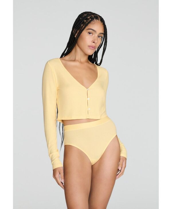 クープ レディース アウター ニット・セーター シルク カーディガン クロップド CUUP Womens The Cropped Cardigan Modal Silk Rib Honey