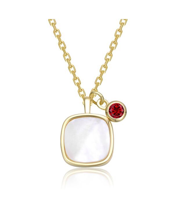 ジジガール レディース アクセサリー ネックレス・チョーカー・ペンダントトップ レース GiGiGirl Plated with Mother Of Pearl Cubic Zirconial Nec