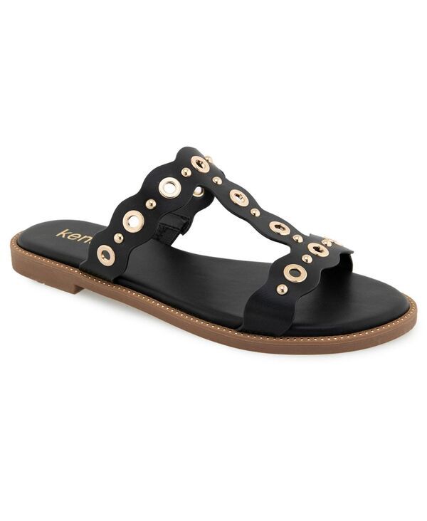 ケンジー レディース シューズ サンダル Kensie Womens Margaret Flat Sandal Black ブラック