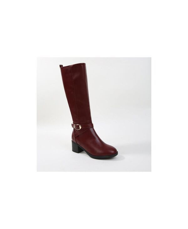 バーネス レディース シューズ ブーツ・レインブーツ BERNESS Prudencia Riding Boots Burgundy バーガンディ