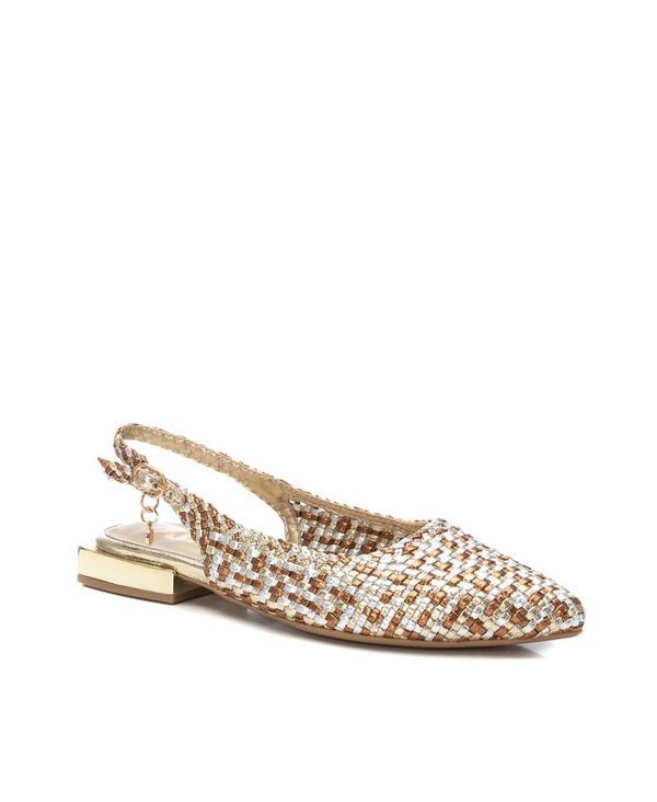 キシタイ レディース シューズ パンプス XTI Womenslingback Ballet Flats Gold ゴールド