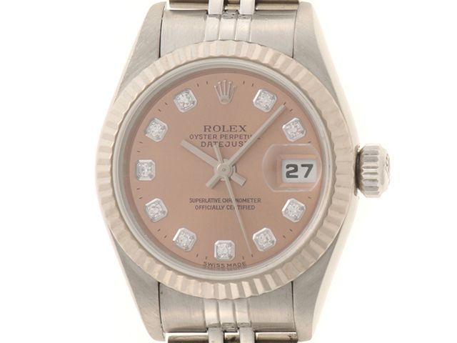 ROLEX ロレックス ウォッチ デイトジャスト 時計 69174G 腕時計 ステンレススチール/K18ホワイトゴールド ダイヤ ピンク レディース 自動巻き【432】2148104092175