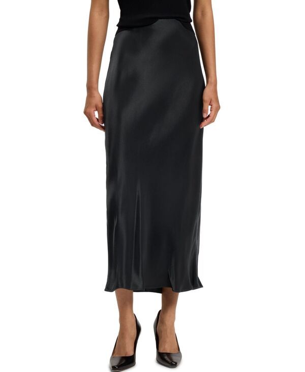 ヒューゴボス レディース ボトムスカート サテン マキシ Hugo Boss by Womens RegularFit Maxi Satin Skirt Black ブラック