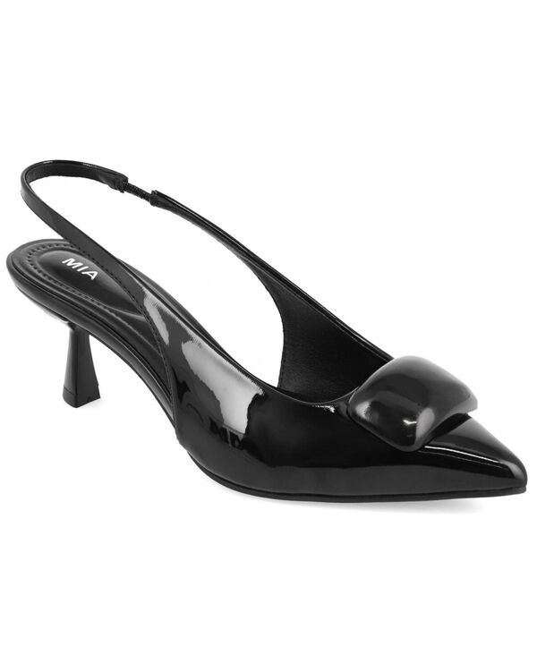 ミア レディース シューズ パンプス ヒール MIA Womens Nena Kitten Heel Slingback Pumps Black Patent ブラック