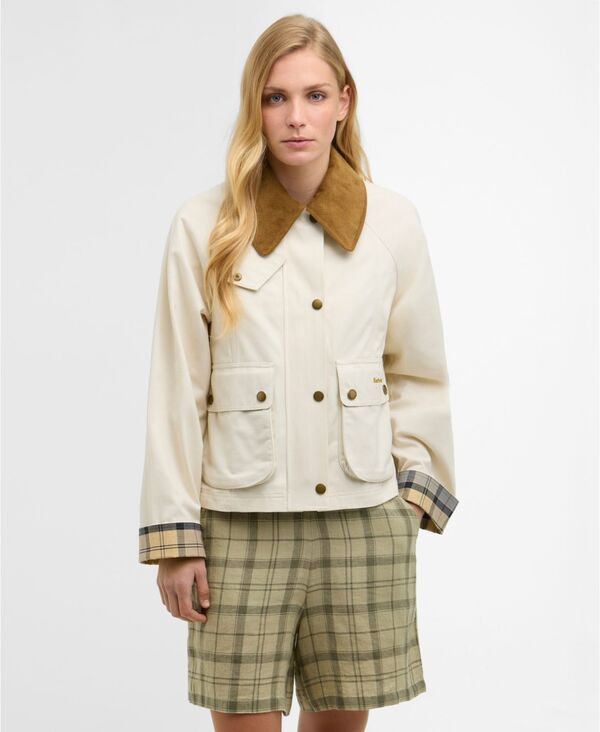 バブアー レディース アウター ジャケット・ブルゾン クロップド Barbour Womens Cropped Beadnell Jacket Light PearlDress パール