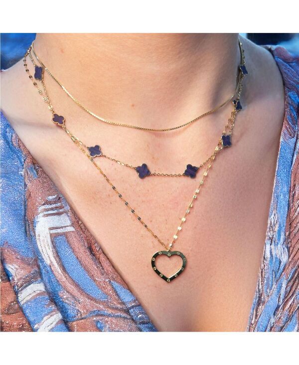 ザ・ラブリー レディース アクセサリー ネックレス・チョーカー・ペンダントトップ レース The Lovery Shimmer Open Heart Necklace Gold ゴールド
