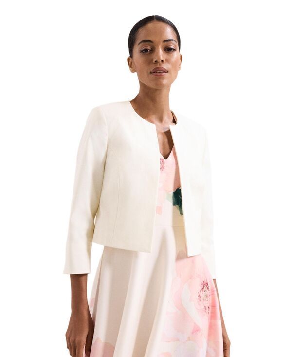 フェイズ・エイト レディース アウター ジャケット・ブルゾン クロップド Phaseight Womens Tailo red Cropped Round Neck Jacket Natural