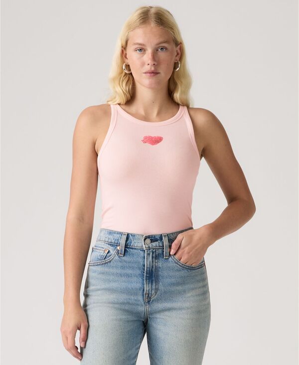 リーバイス レディース トップス タンクトップ ノースリーブ グラフィック Levis Womens Graphic Hayes Racer Sleeveless Tank Top Heart