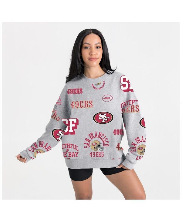 ゲームデイ・クチュール レディース アウター パーカー・スウェット シャツ フリース Gameday Couture Womens Heather Gray San Francisco 49ers A