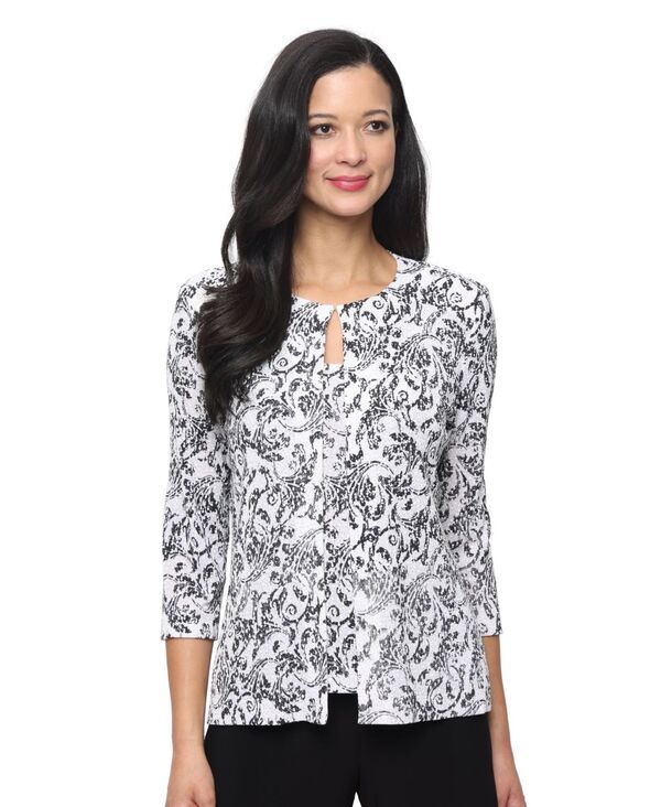 アレックスイブニングス レディース アウター ジャケット・ブルゾン ニット Alex Evenings Womens Glitter Knit Cami Top Jacket 2Piece Set W