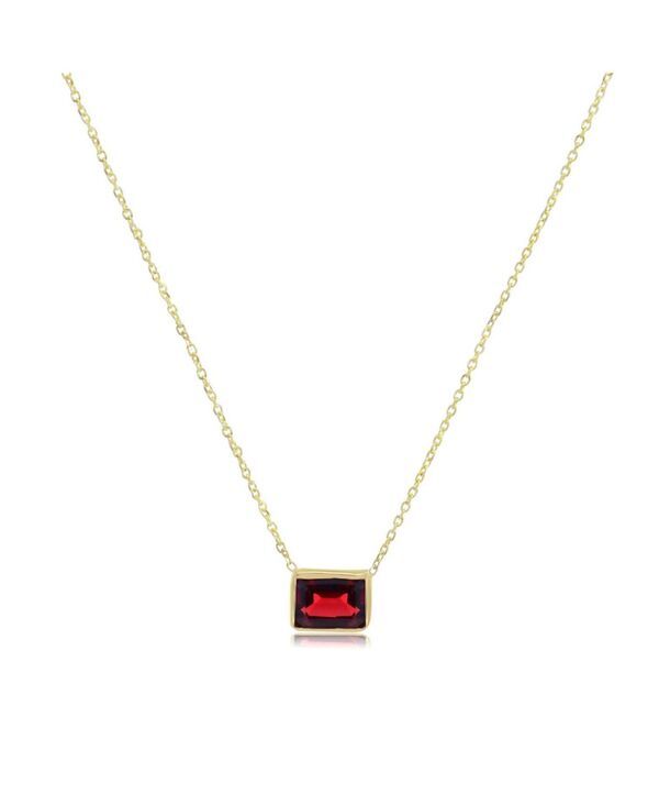 ザ・ラブリー レディース アクセサリー ネックレス・チョーカー・ペンダントトップ レース The Lovery Garnet Emerald Cut Single Bezel Necklace Gar