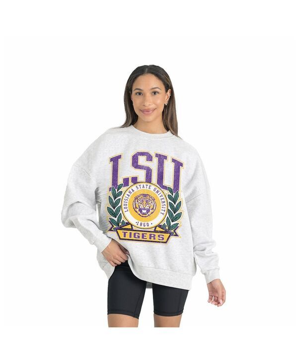 ゲームデイ・クチュール レディース アウター パーカー・スウェット ドロップショルダー シャツ フリース Gameday Couture Womens Gray LSU Tigers Premium