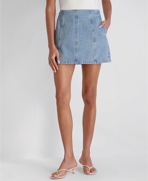 フレンチコネクション レディース ボトムスカート ミニ デニム French Connection Womens 90s Denimulti Seamini Skirt 4390S Denim Was
