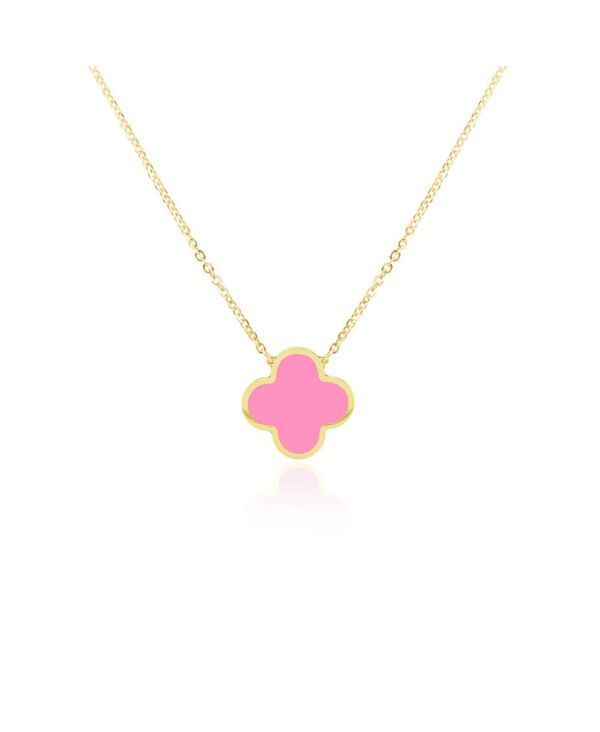 ザ・ラブリー レディース アクセサリー ネックレス・チョーカー・ペンダントトップ レース The Lovery Extra Bubblegum Single Clover Necklace Pink