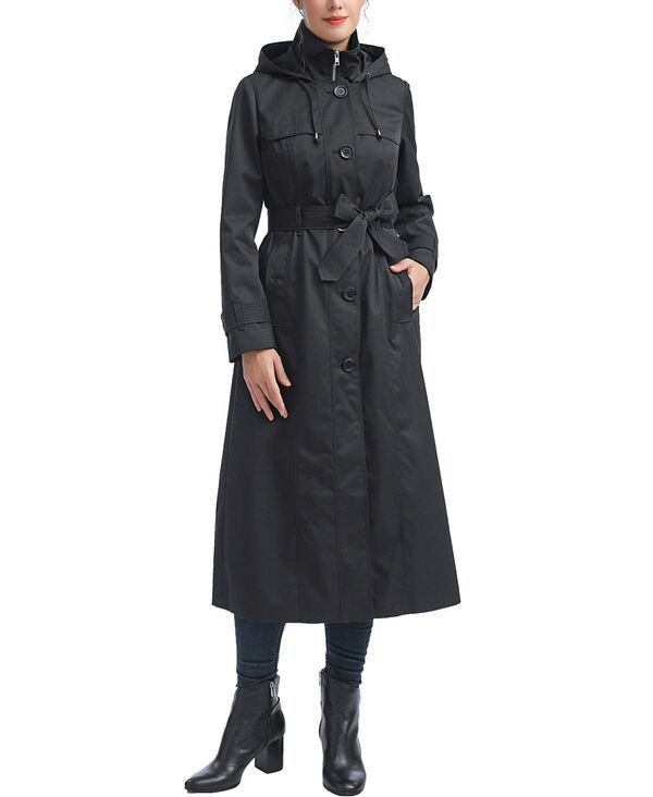 キミアンドカイ レディース アウター コート Womens kimi kaine Hooded Long Rain Coat Black ブラック