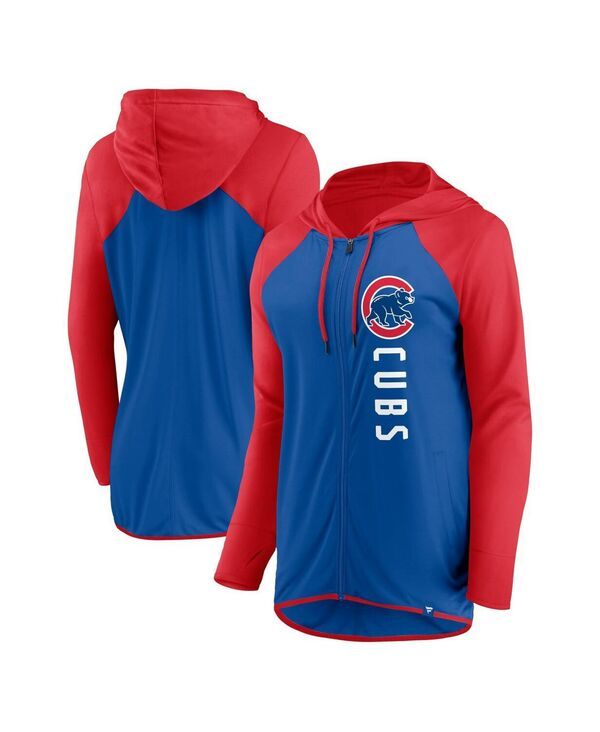 ファナティクス レディース アウター ジャケット・ブルゾン パーカー Fanatics Womens Royal Red Chicago Cubs Forever Fan FullZip Hoodie