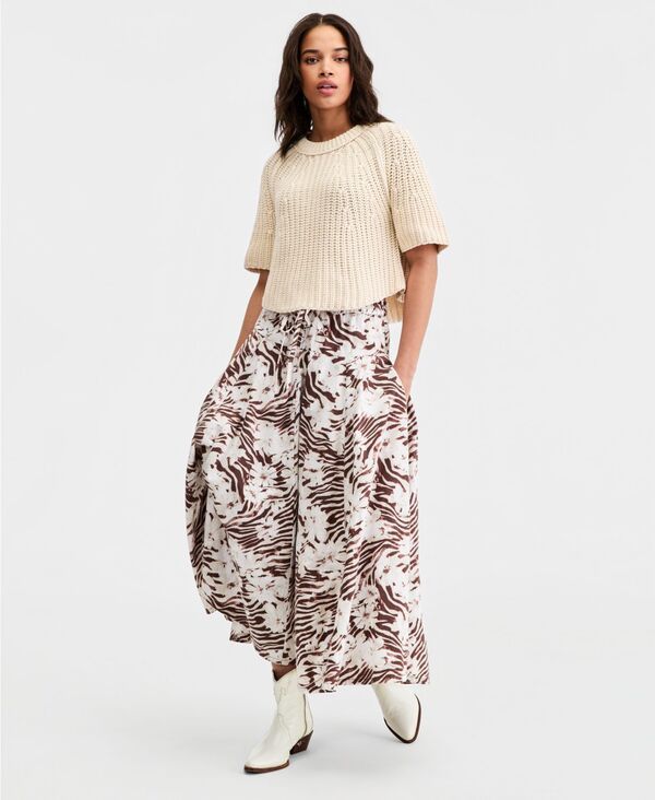 フリーピープル レディース ボトムスカート マキシ Free People Womens Zephyr Bustle Convertible Maxi Skirt Chocolate Combo チョ