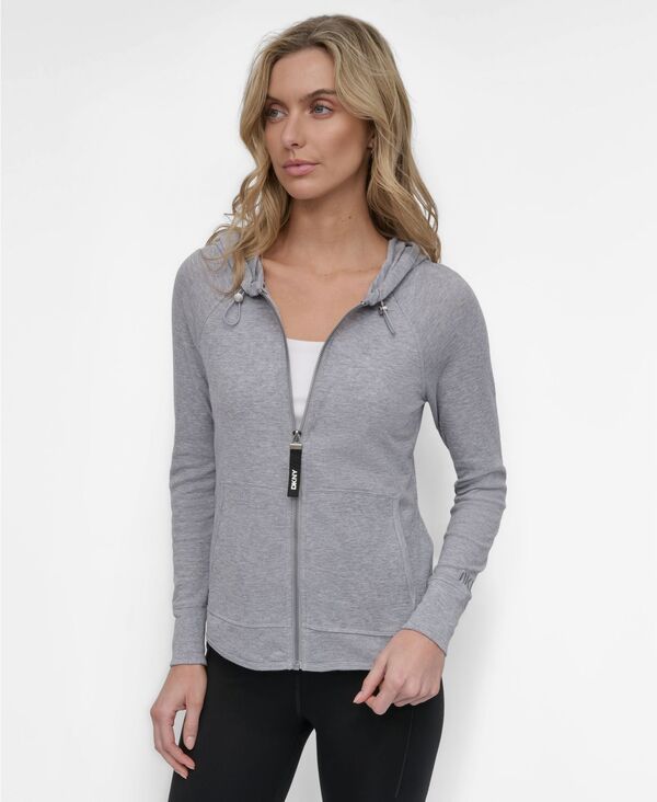 ダナ キャラン ニューヨーク レディース アウター コート DKNY Womens Lightweight Waffle ZipFront Pearl Hgr パール
