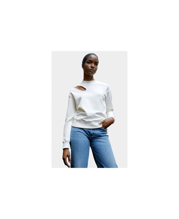 マルセラ レディース アウター パーカー・スウェット カットアウト シャツ Marcella Womens Bartlett Cutout Sweatshirt Off white オフホワイト