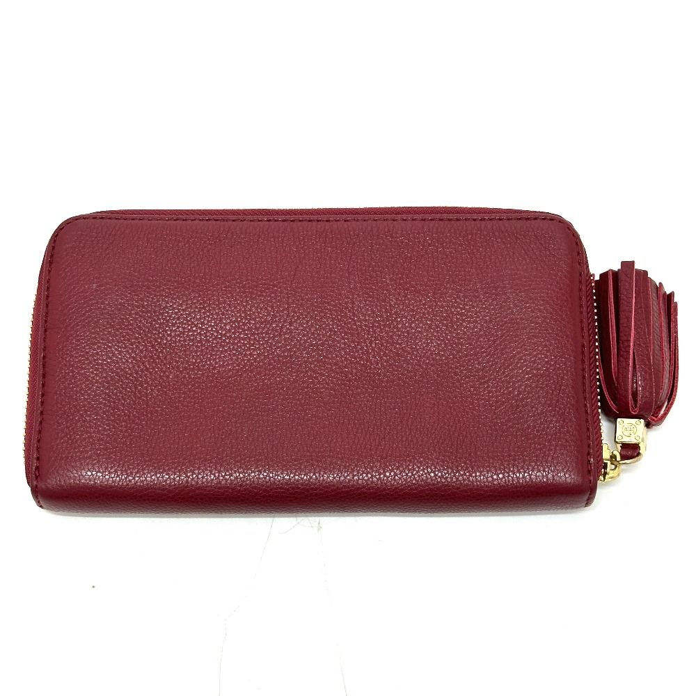 極美品 TORY BURCH トリーバーチ 長財布 レザー Tロゴグラム レッド