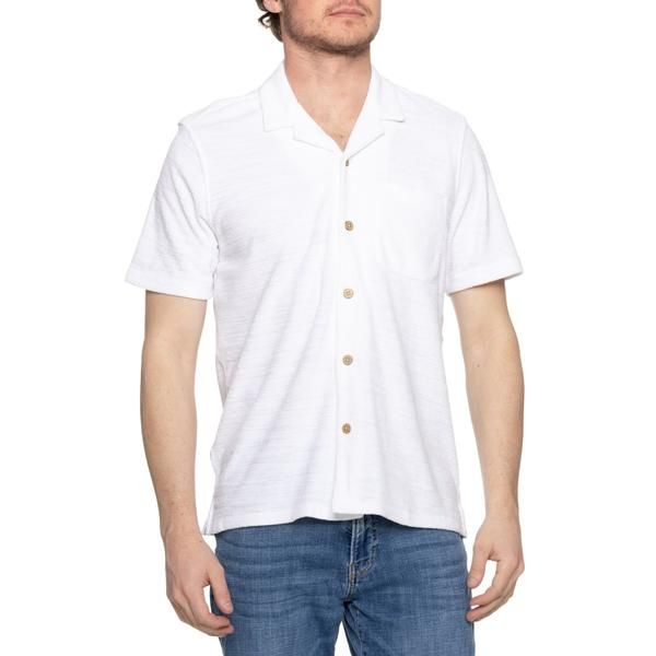 ファレティ メンズ トップス シャツ パイル Faherty Cabana Towel Terry Shirt Short Sleeve White ホワイト