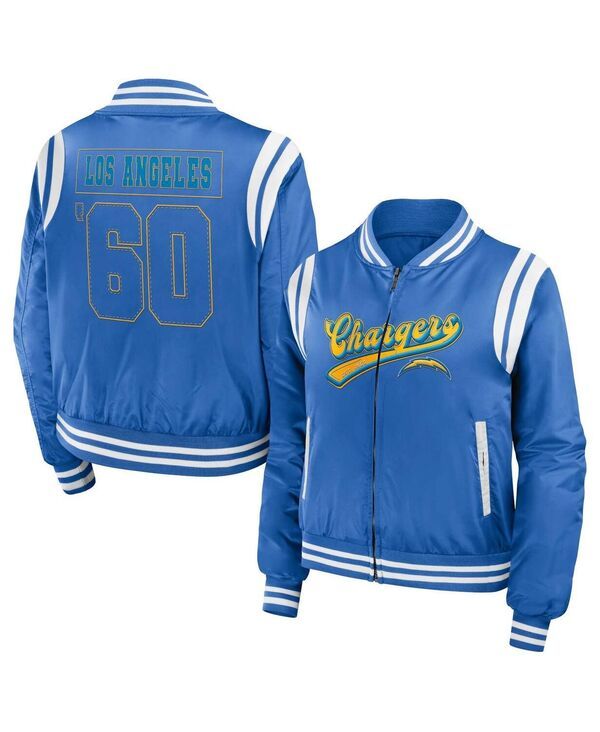 ウェア バイ エリン アンドルーズ レディース アウター ジャケット・ブルゾン WEAR by Erin Andrews Womens Powder Blue Los Angeles Chargers