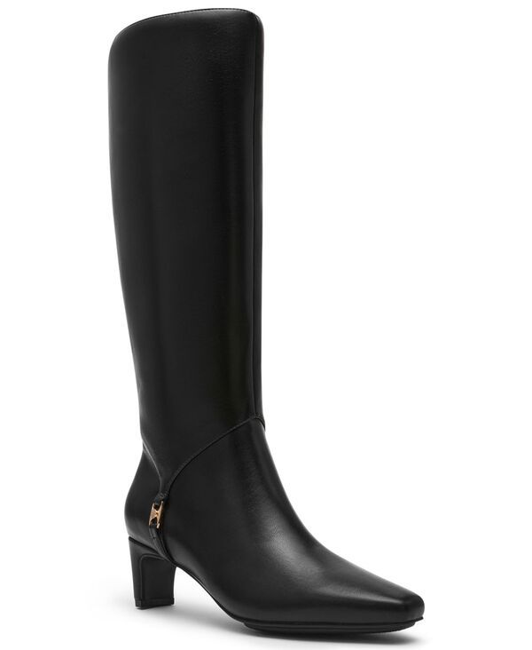 アンクライン レディース シューズ ブーツ・レインブーツ Anne Klein Womens Iverson Knee High Dress Boots Regular Wide Calf Black