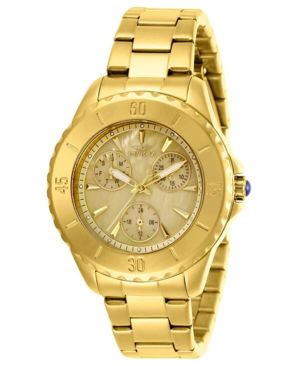 インビクタ レディース アクセサリー 腕時計 Invicta Womens 29107 Angel Quartz 3 Hand Goldial Watch Gold ゴールド