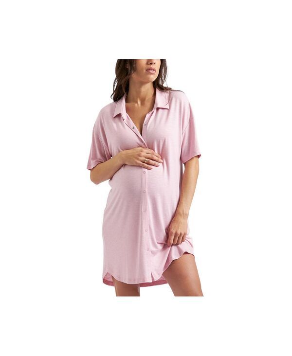 ライプマタニティ レディース アンダーウェア ナイトウェア シャツ Ripe Maternity Dreamy Night Shirt in Dusty Pink Comfy and Stylish