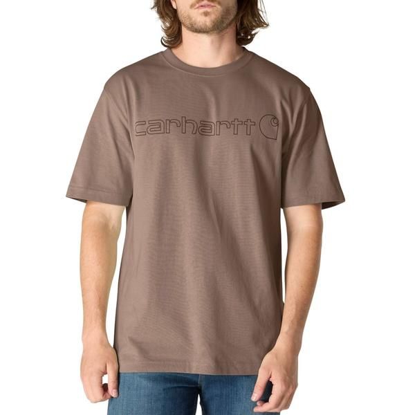 カーハート メンズ トップス シャツ ロゴ グラフィック Carhartt K195 Loose Fit Heavyweight Logo Graphic TShirt Short Sleeve So