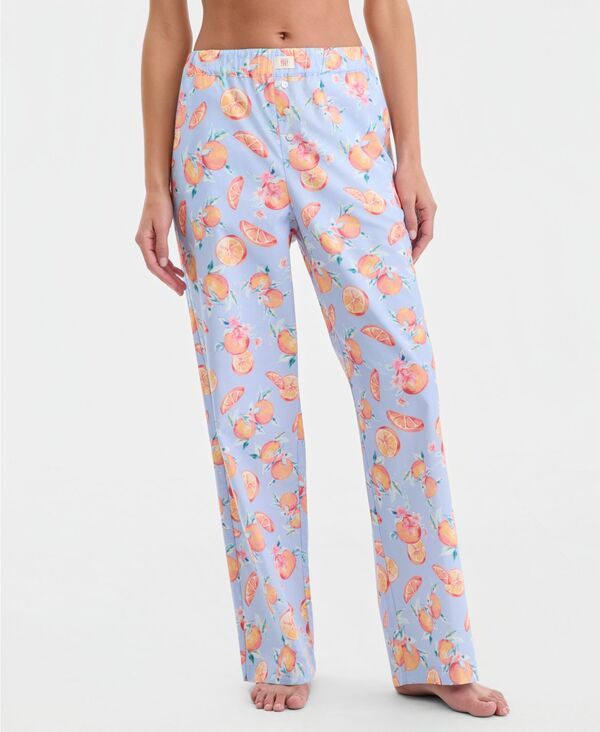 ステートオブデイ レディース アンダーウェア ナイトウェア パンツ State of Day Womens Poplin Pajama Pants XS3X Citrusoiree