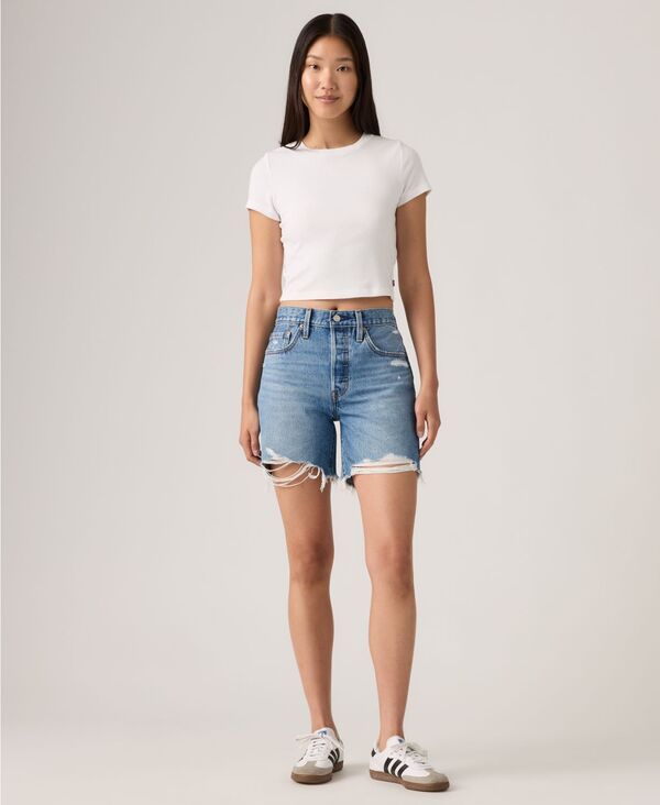 リーバイス レディース ボトムス ハーフパンツ・ショーツ ショートパンツ デニム Levis Womens 501 MidThighRise StraightFit Denim Shorts Blow