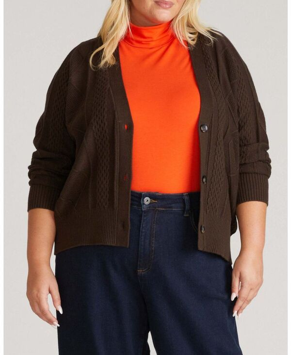 ユニバーサル スタンダード レディース アウター ニット・セーター プラスサイズ カーディガン Universal Standard Plusize Cable Knit Cardigan Espre