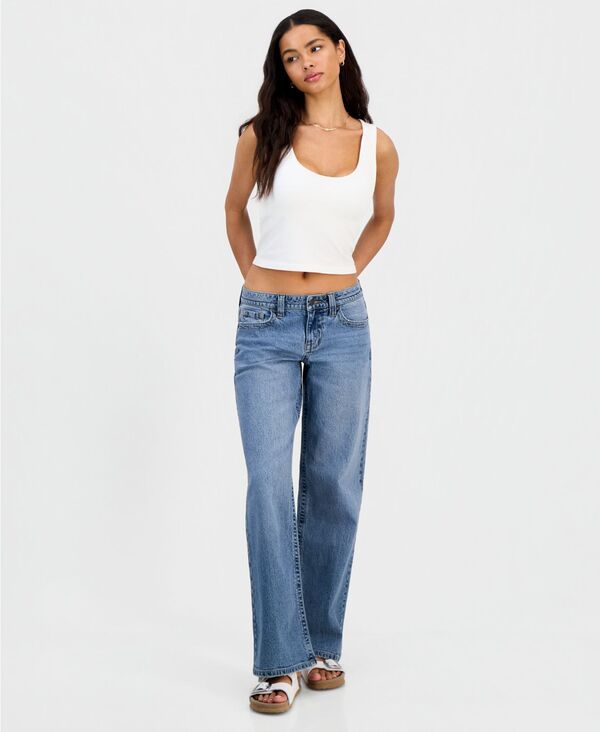 セレブリティピンク レディース ボトムス デニムパンツ ローライズ ジーンズ Celebrity Pink Juniors LowRise Baggy Straight Jeans Pixie Dus