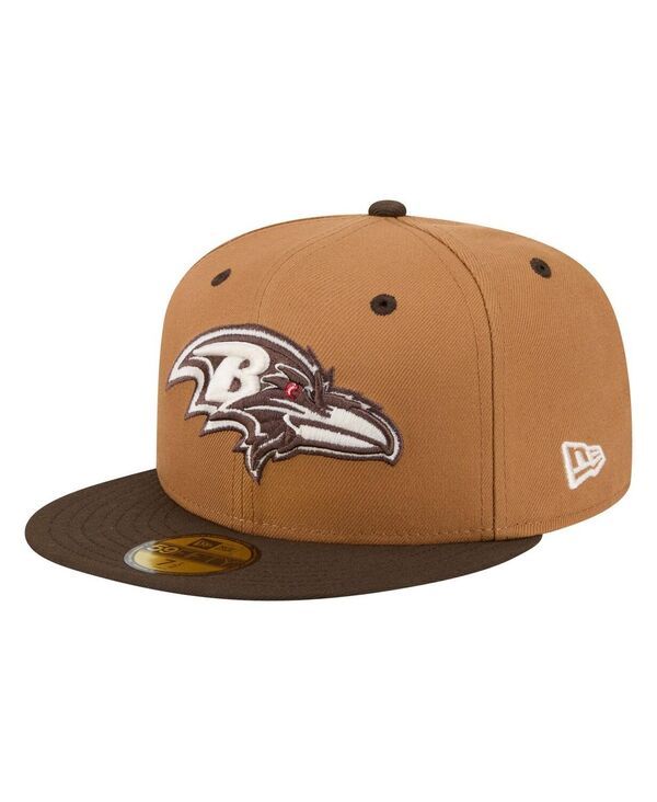 ニューエラ メンズ アクセサリー 帽子 New Era Mens Light BrownDark Brown Baltimore Ravens TwoTone Walnut 59FIFTY Fitte