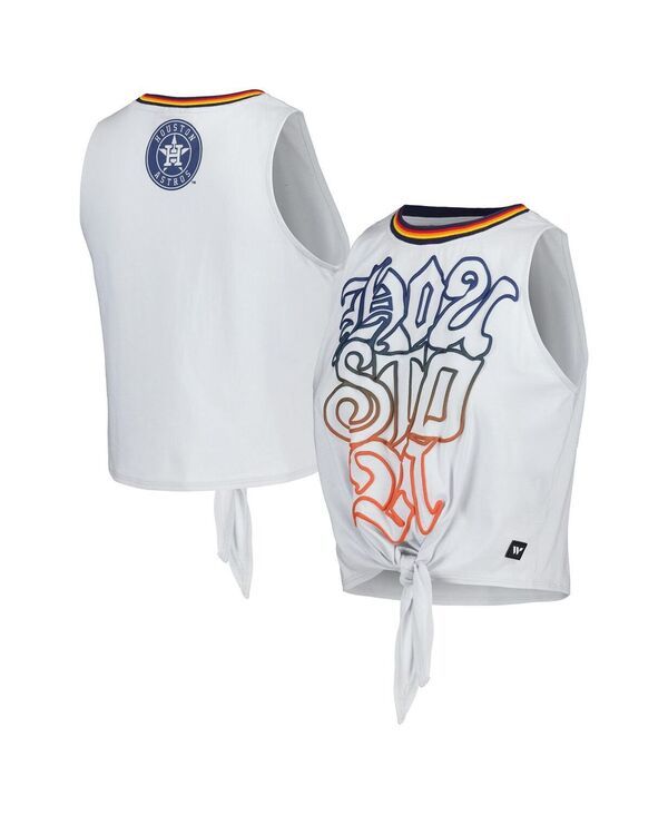 ザワイルドコレクティブ レディース トップス タンクトップ The Wild Collective Womens Gray Houston Astros Twisted Tie Frontank To