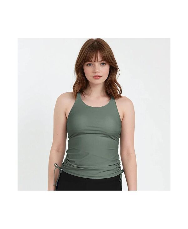 カリプサ レディース 水着 トップのみ Calypsa Womens Maya Tankini Swim Top With Built In Bra Sage green グリーン