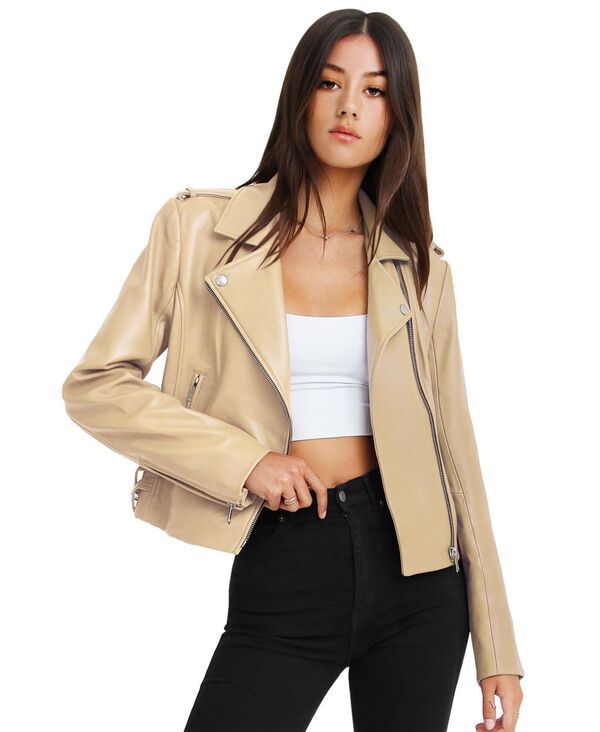 ベルアンドブルーム レディース アウター ジャケット・ブルゾン レザー Belle Bloom Womens Just Friends Leather Jacket Sand サンド