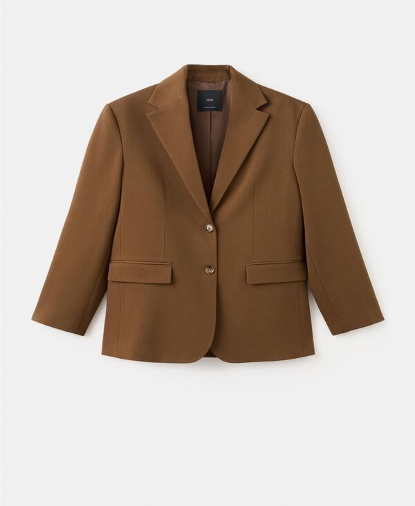 マンゴ レディース アウター ジャケット・ブルゾン ブレザー MANGO Womens Flapocketstraight Blazer Caramel