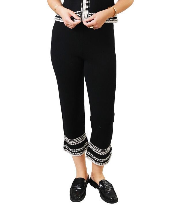 セントラルパークウェスト レディース ボトムス カジュアルパンツ Central Park West Womens Winona Crochet Edge Pants Black ブラック