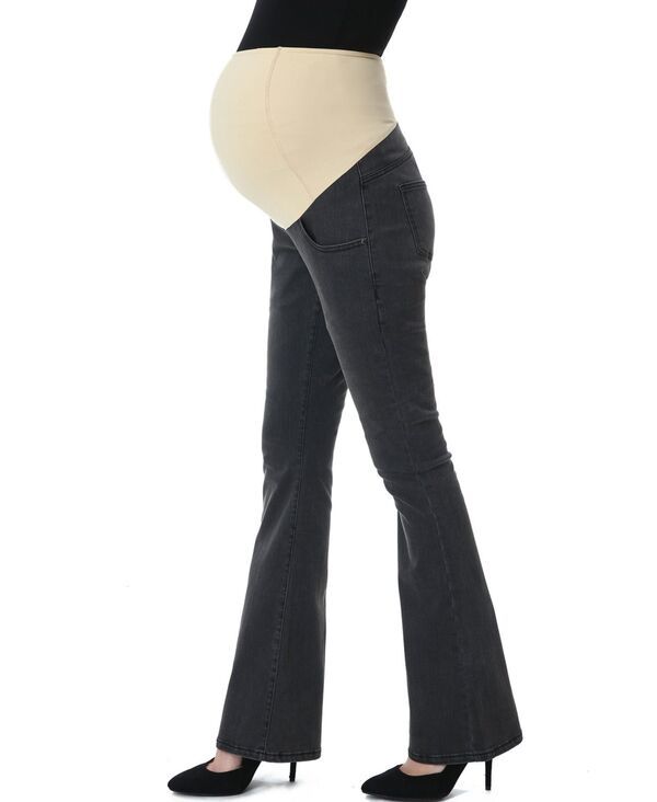キミアンドカイ レディース ボトムス デニムパンツ フレア マタニティ ジーンズ kimi kai Maternity Dixie Stretch Flare Leg Denim Jeans Gray