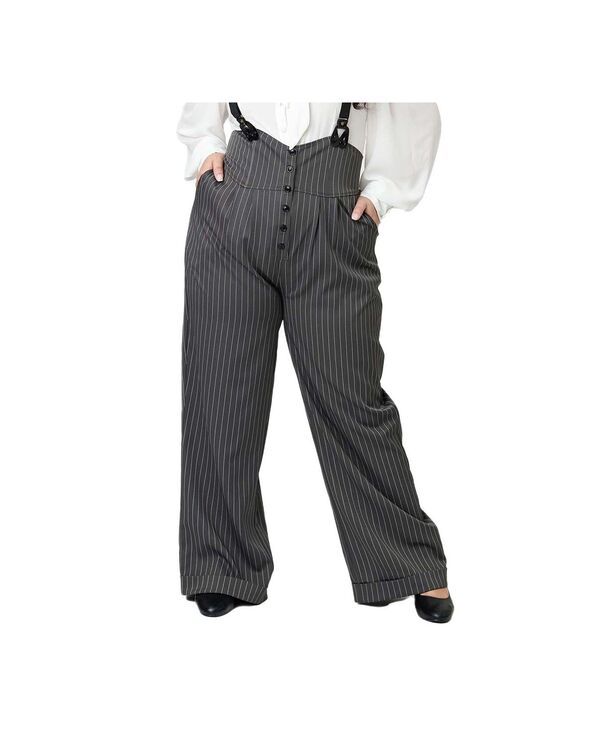 ユニークビンテージ レディース ボトムス カジュアルパンツ ハイウエスト プラスサイズ Unique Vintage Womens Plusize Thelma High Waist Suspende