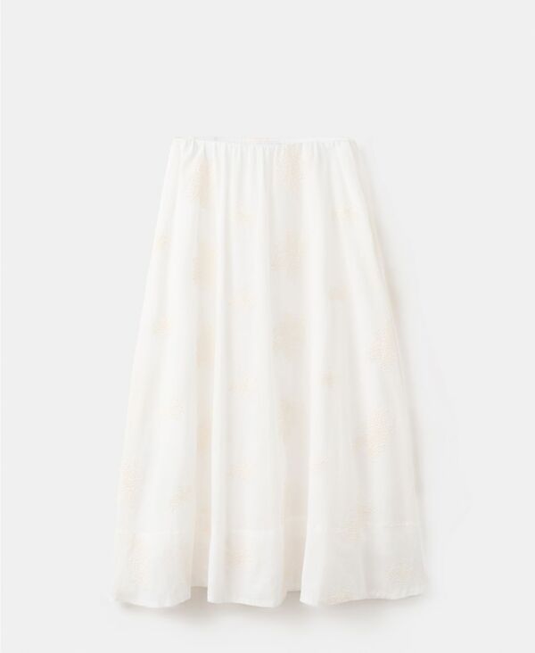 マンゴ レディース ボトムスカート コットン 刺繍 MANGO Womens Embroideredetails Cotton Skirt Ecru エクリュ