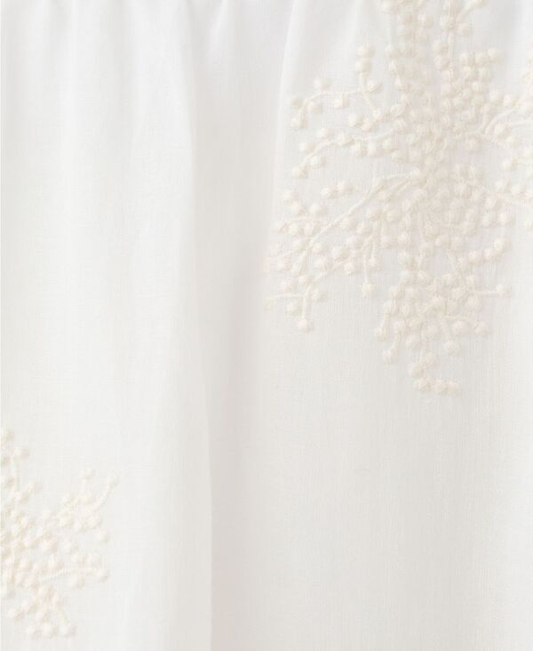 マンゴ レディース ボトムスカート コットン 刺繍 MANGO Womens Embroideredetails Cotton Skirt Ecru エクリュ